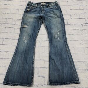 Buckle BKE Bootcut Jeans WOMENS 30X31.5 Blue Distressed VINTAGE Y2K
